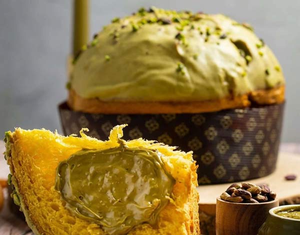 oro verde panettone siciliano al pistacchio