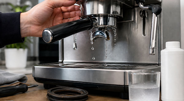 decalcificazione macchina caffè e sostituzione guarnizione